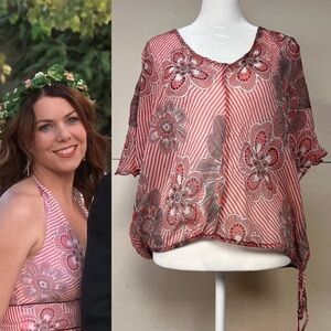 Alt pink floral top version of Lorelai’s dress ASO Lorelai Gilmore